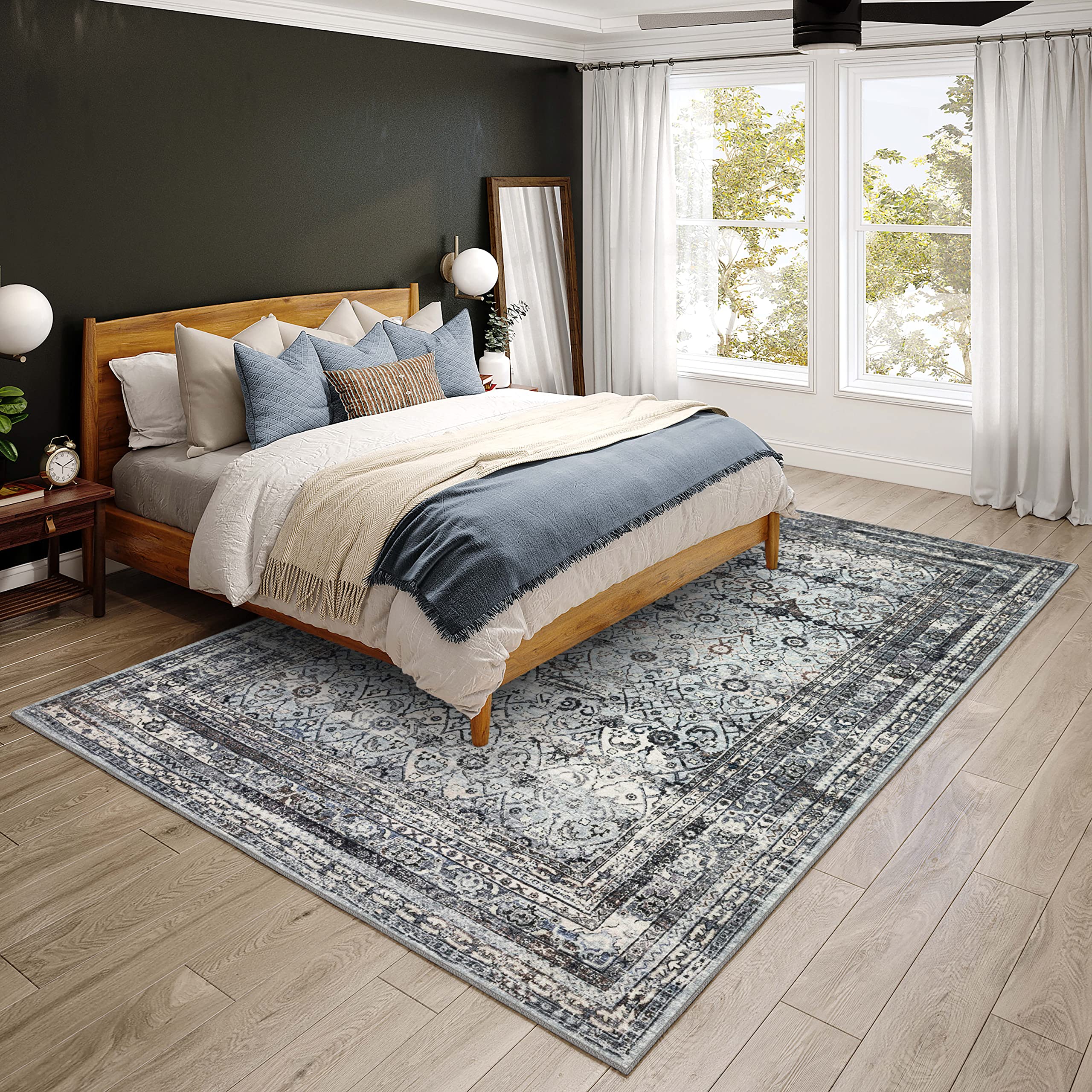 Dalyn Rugs Jericho Jc7 Pewter 3' X 5' Rectangle Soft Area Rug, Easy Clean, Non Shedding, Bedroom, Entry, Living Room, Dining Room, Kitchen Rug