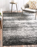 Unique Loom Del Mar Collection Area Rug - Lucille (3' 3'' X 5' 3'' Rectangle, Dark Gray/ Ivory)