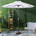 Safavieh PAT8101F Outdoor Collection PAT8101 Umbrella, White