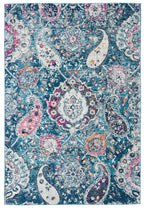Safavieh Madison Collection 6'7'' X 9'2'' Bluegrey Mad600M Boho Chic Glam Paisley Non-Shedding Living Room Dining Bedroom Area R