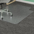 Lorell PlushMat Standard Lip Chairmat Chair Mat, Clear