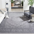 Safavieh Adirondack Collection Area Rug - 10 x 14, Light Grey & Dark Grey, Oriental Medallion Design, Non-Shedding & Easy Care