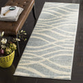 SAFAVIEH Adirondack Collection Runner Rug - 26 x 10, Cream & Slate, Modern Wave Distressed Design, Non-Shedding & Easy Care, I