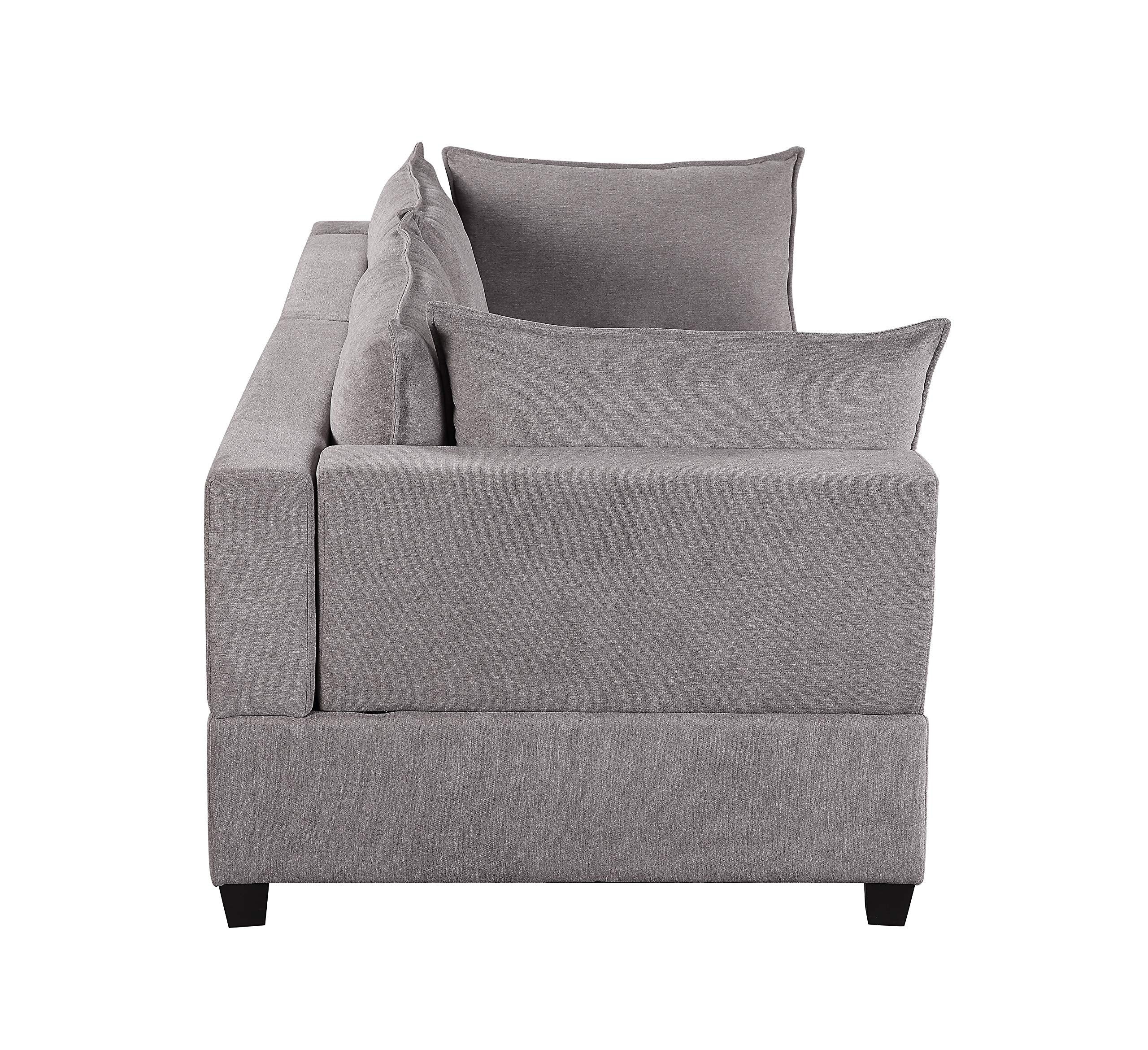 Lilola Home Madison Dark Gray Fabric Loveseat