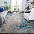 SAFAVIEH Madison Collection Area Rug - 9 x 12, Blue & Grey, Modern Boho Abstract Design, Non-Shedding & Easy Care, Ideal for H