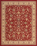 Unique Loom Sialk Hill Collection Area Rug - Washington (7 10 x 10 Rectangle Burgundy/Cream)