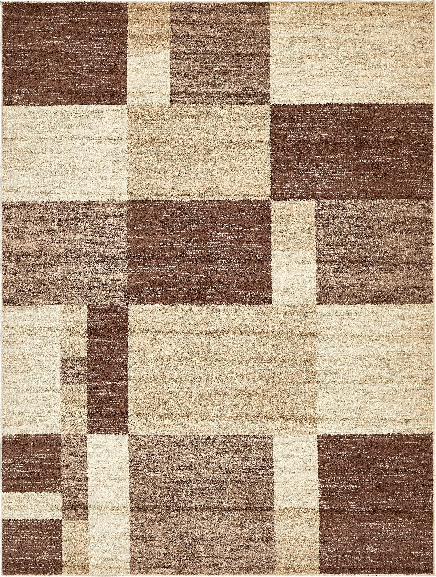 Unique Loom Autumn Collection Area Rug - Providence (9' x 12' 2'' Rectangle, Light Brown/ Beige)