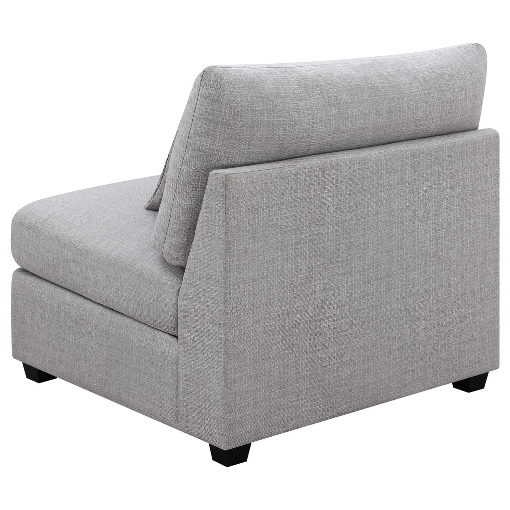 Scott Living Coaster 551511 Cambria Upholstered Armless Chair Grey