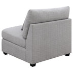 Scott Living Coaster 551511 Cambria Upholstered Armless Chair Grey