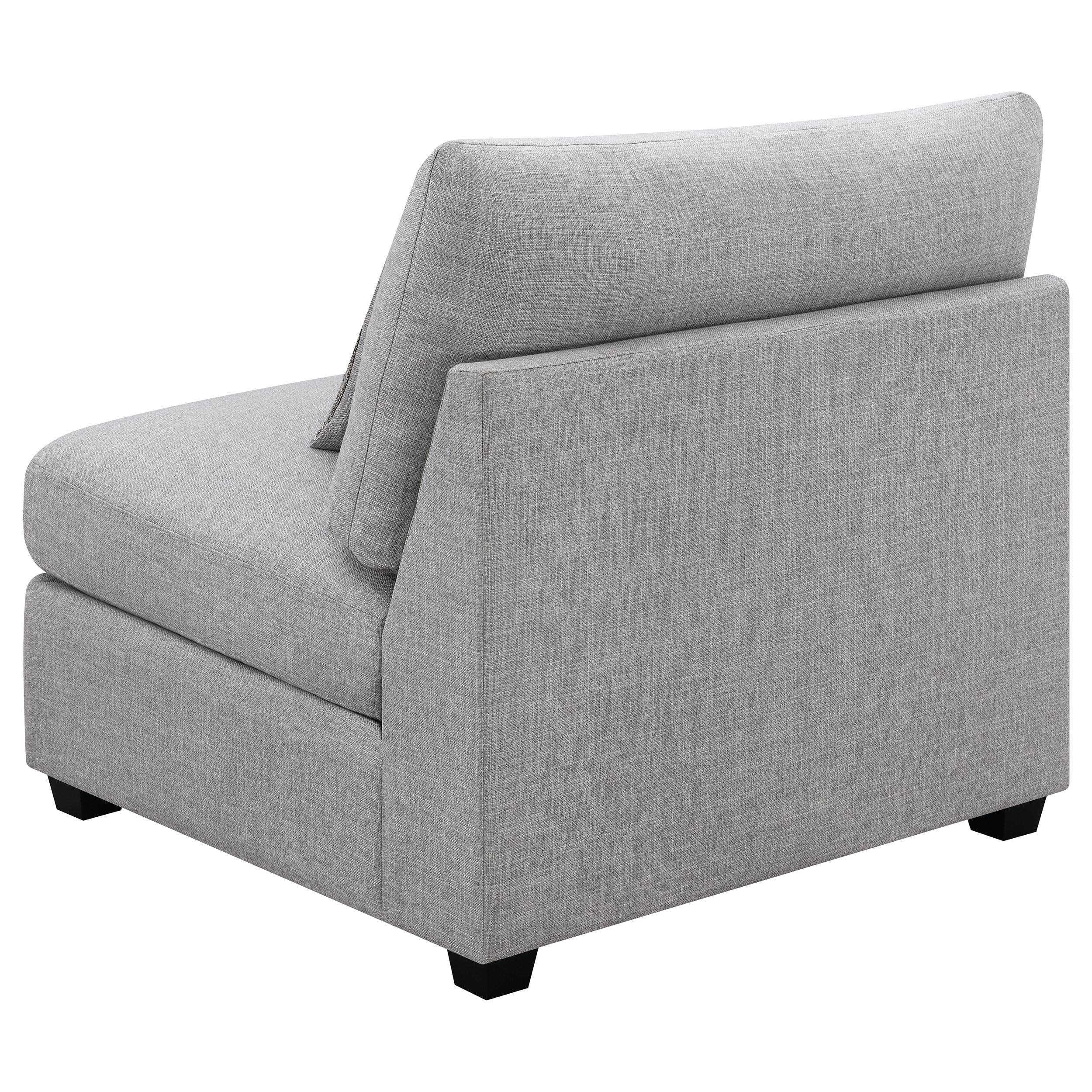Scott Living Coaster 551511 Cambria Upholstered Armless Chair Grey