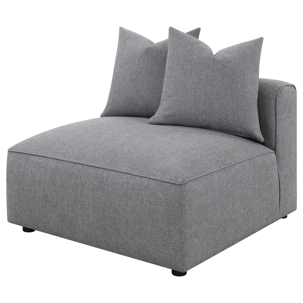 Coaster Home Furnishings Jennifer Upholstered Armless Chair Grey