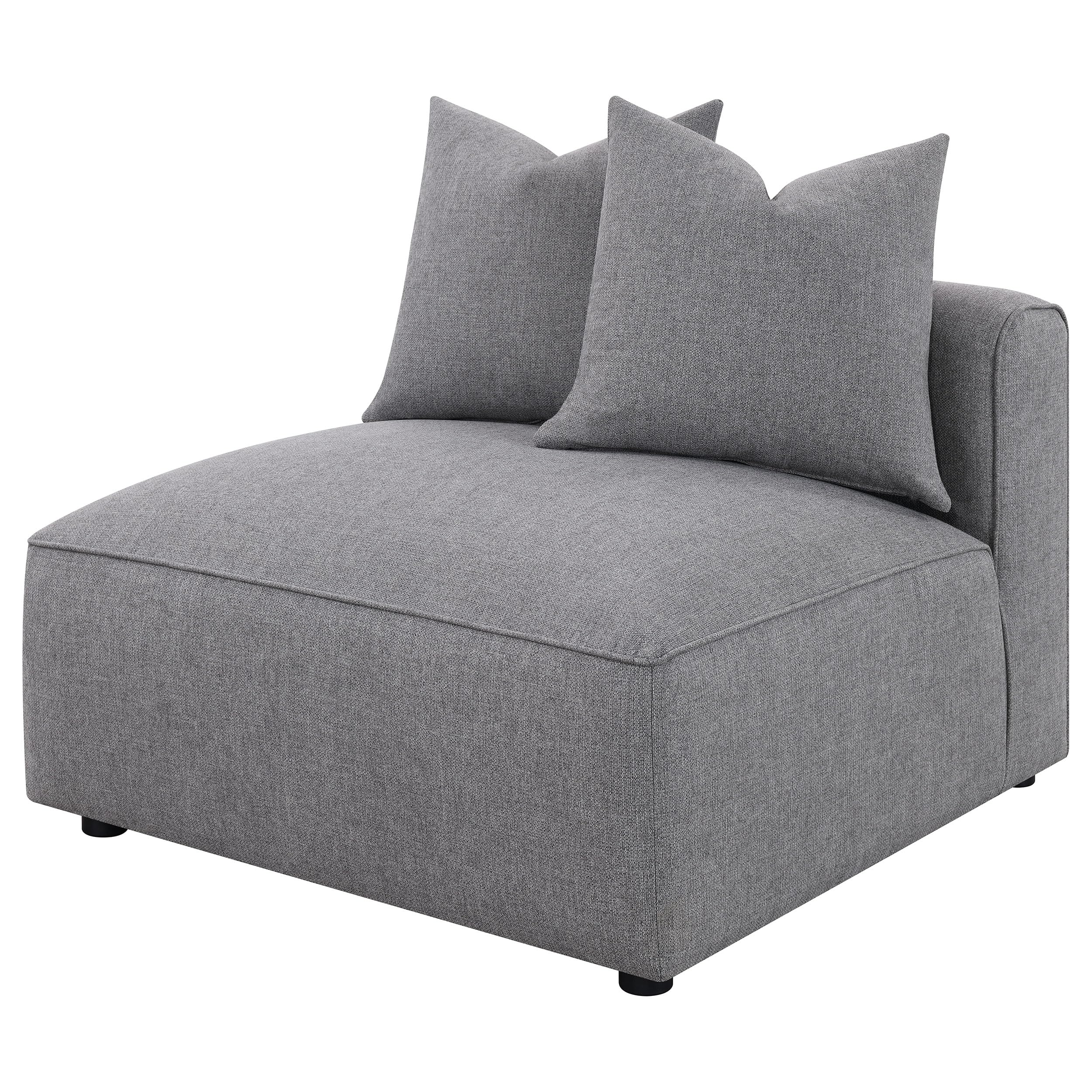 Coaster Home Furnishings Jennifer Upholstered Armless Chair Grey
