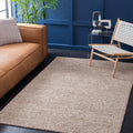 SAFAVIEH Natura Collection Area Rug - 5 x 8, Brown, Handmade Farmhouse Wool, Ideal for High Traffic Areas in Living Room, Bedr