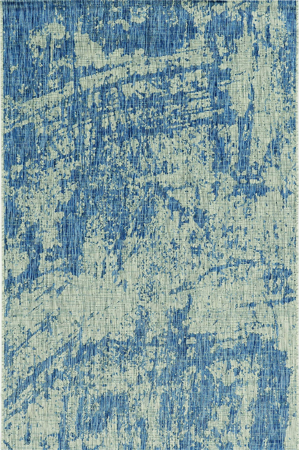 HomeRoots Decor 2'7' x 3'11' UV-Treated Polypropelene Grey/Denim Area Rug