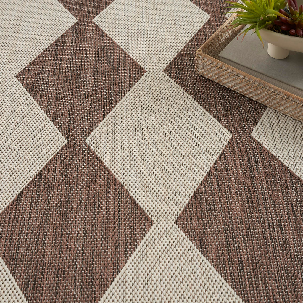 Nourison Positano Indoor/Outdoor Natural 4' X 6' Area Rug, Easy Cleaning, Non Shedding, Bed Room, Living Room, Dining Room, Backyard, Deck, Patio (4X6)