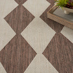 Nourison Positano Indoor/Outdoor Natural 4' X 6' Area Rug, Easy Cleaning, Non Shedding, Bed Room, Living Room, Dining Room, Backyard, Deck, Patio (4X6)