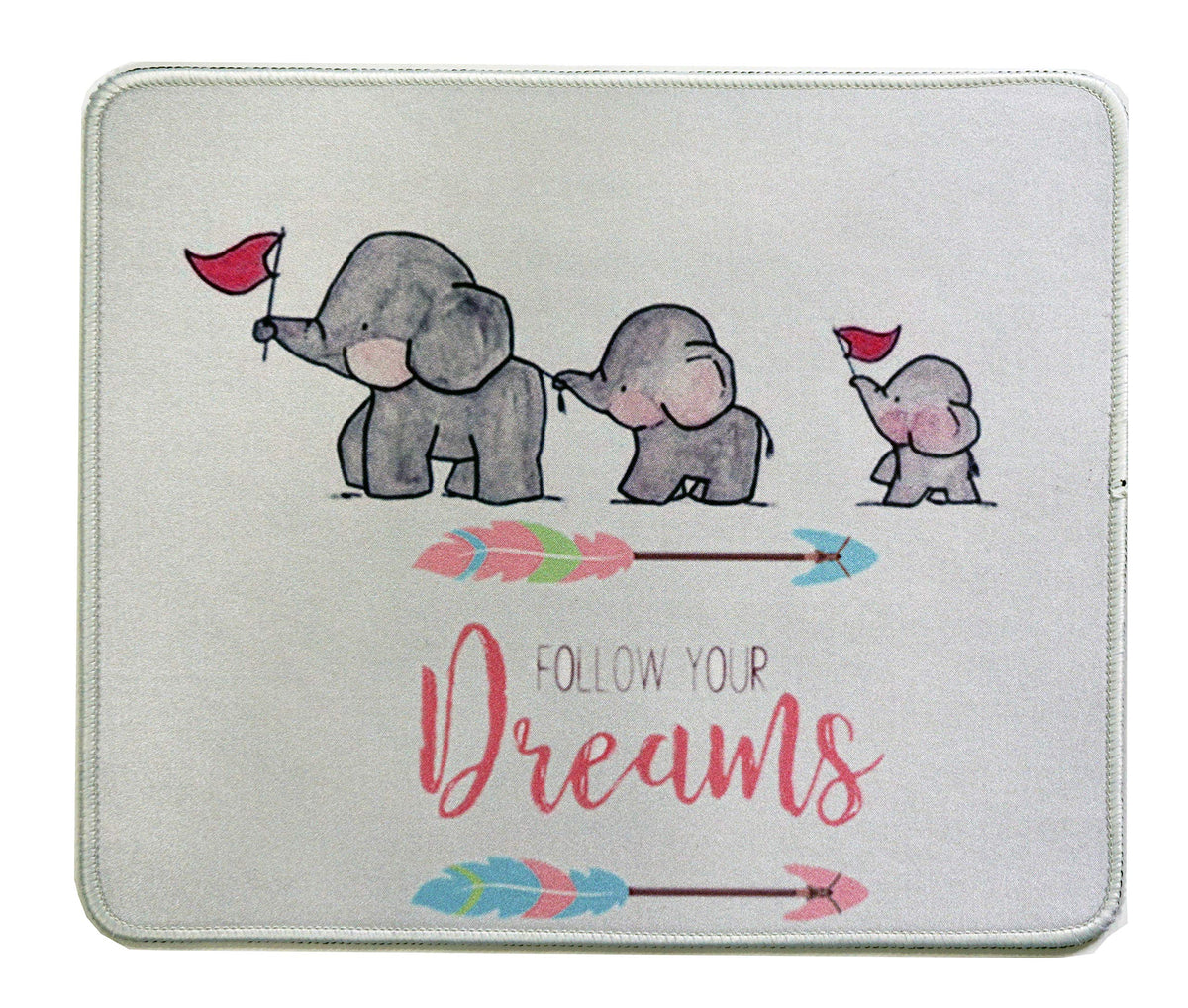 12 X 10 Inches Designed Anime Elephant Follow Your Dream Cute Funny Office Mouse Pad Mousepad Mat