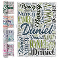 Custom Blanket, Personalized Throw Blankets, 40 X 60 Inches, Gift For Best Friend W/Word Art Names, 8 Colors Styles & Fonts