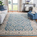SAFAVIEH Sofia Collection Area Rug - 9 x 12, Blue & Beige, Vintage Oriental Distressed Design, Non-Shedding & Easy Care, Ideal