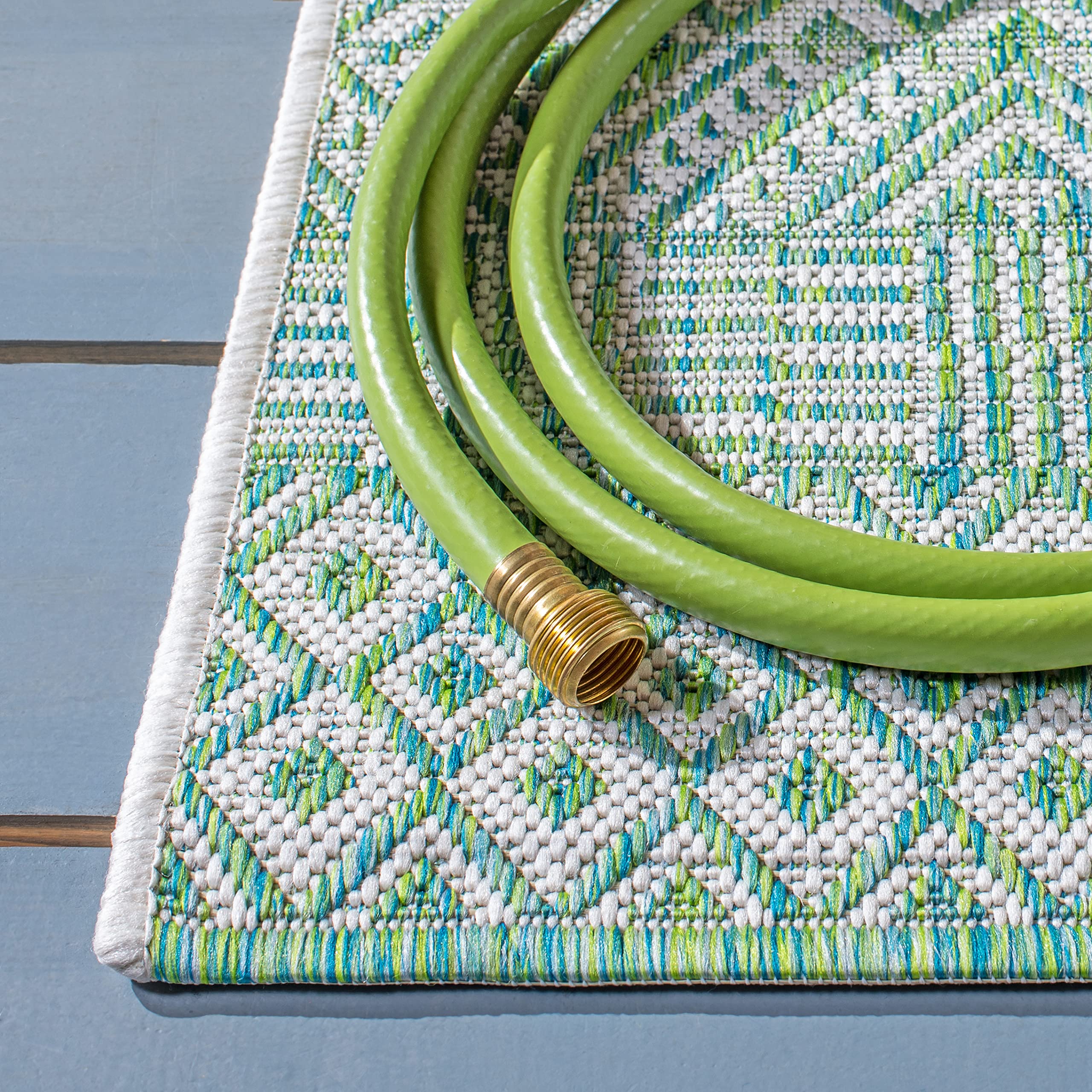 Safavieh Courtyard Collection 2' X 3'7' Ivory/Green Cy8235 Indoor/ Outside Waterproof Easy Cleansingpatio Backyard Mudroom Acce