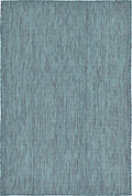 Unique Loom Collection Casual Transitional Solid Heathered Indoor/Outdoor Flatweave Area Rug (4' 1' X 6' 1' Rectangle, Teal/Na