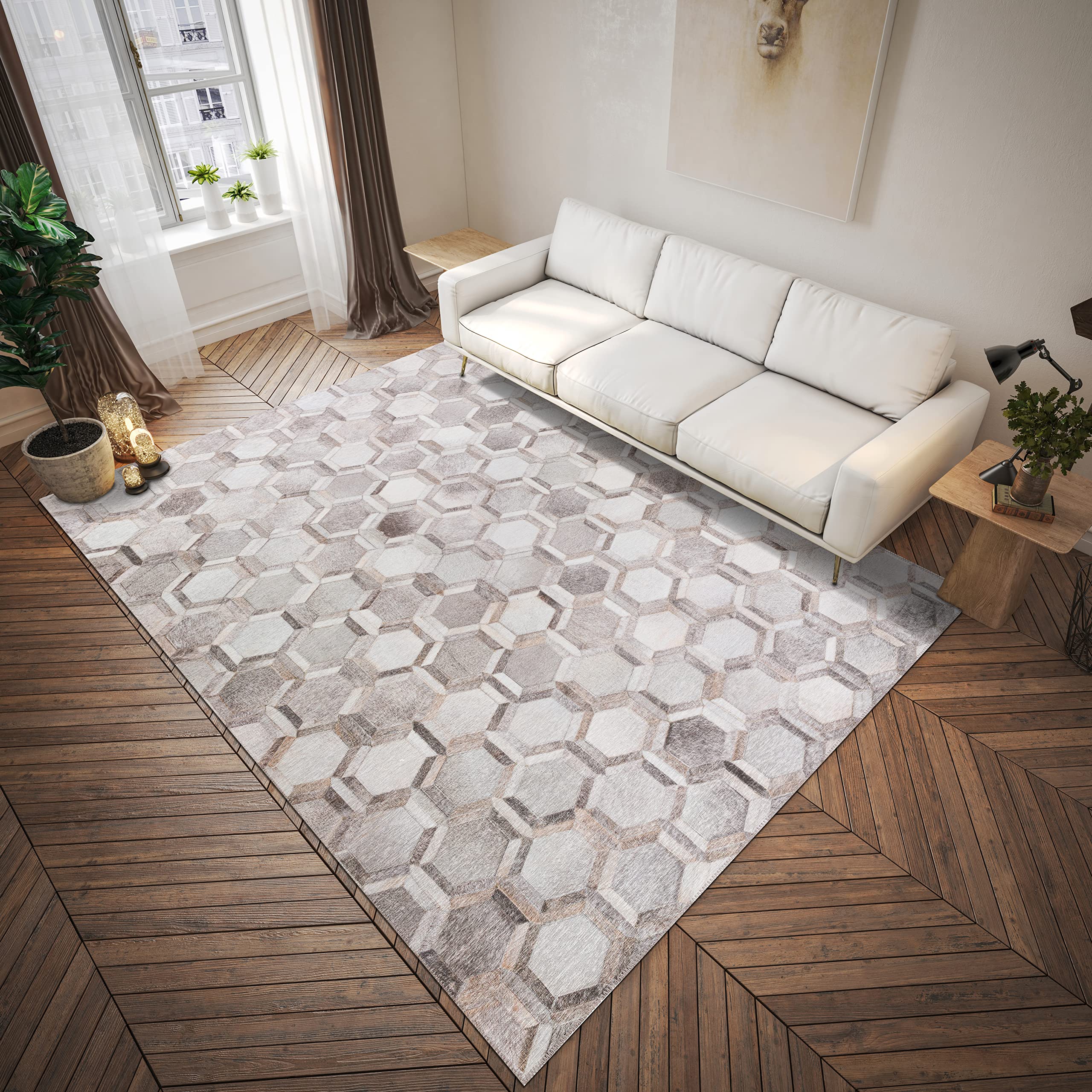 Addison Rugs Laredo Alr31 Gray Washable 9' X 12' Indoor Outdoor Area Rug, Easy Clean, Machine Washable, Non Shedding, Bedroom, Entry, Living Room, Dining Room, Kitchen, Patio Rug