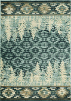 HomeRoots 3'X5' Slate Blue Machine Woven Pinegrove Lodge Indoor Area Rug