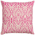 Rizzy Home | T10481 | 22"x22" Pink/White/Red Damask Decorative Pillow | Poly Fill