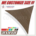 Colourtree 24' X 24' X 24' Brown Triangle Sun Shade Sail Canopy Awning Shelter Fabric Cloth Screen - Uv Block Uv Resistant Heavy