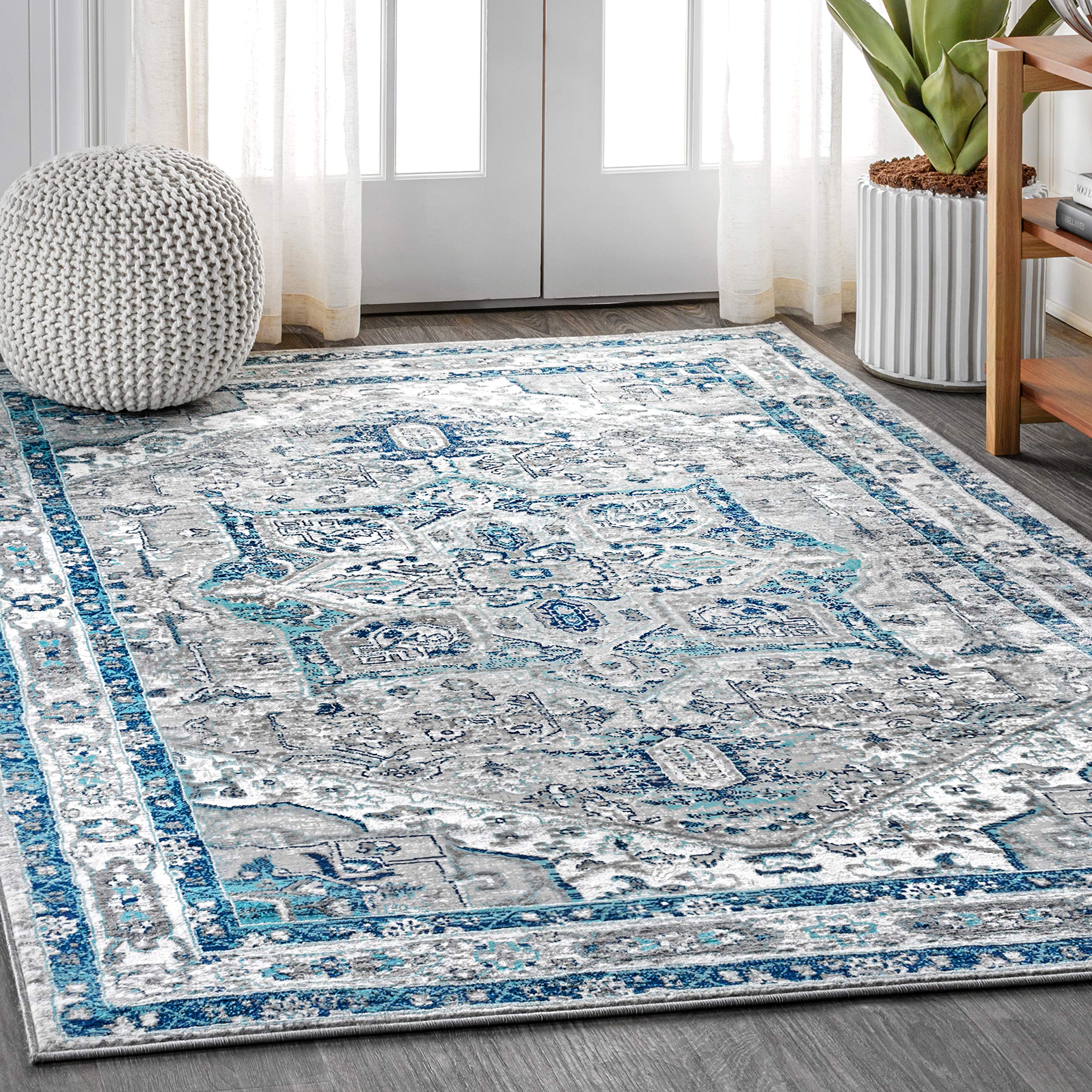 JONATHAN Y MDP106A-5 Modern Vintage Medallion Traditional Indoor Area -Rug Country Easy -Cleaning Bedroom Kitchen Living Room No
