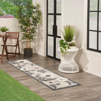Nourison Aloha Outdoor Beige 2'3' X 12' Area Rug, Easy Cleaning, Non Shedding, Bed Room, Living Room, Dining Room, Deck, Backyard, Patio (2X12)