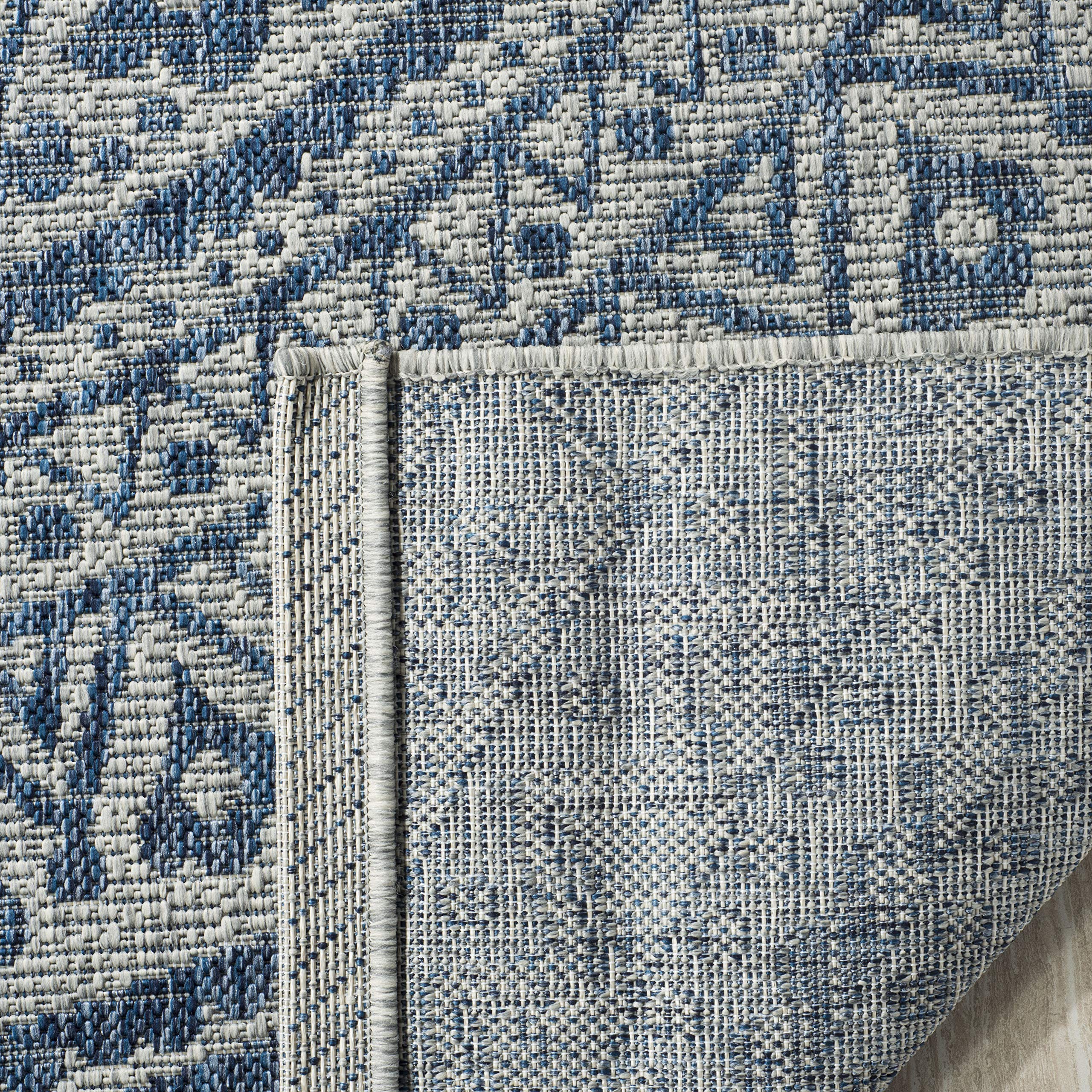Safavieh Courtyard Collection 2' X 3'7' Grey/Blue Cy8734 Indoor/ Outdoor Patio Backyard Mudroom Accent Rug