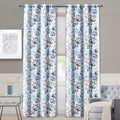 Driftaway Full Blackout Blue And White Curtains For Living Room Bedroom Kitchen 108 Inches Long Window Drapes Botanical Blossom