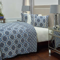 Rizzy Home | BQ4212 | Cotton Quilt | 90"x92" Blue/White/ Medallion