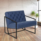 Flash Furniture Hercules Madison Series Retro Blue Leathersoft Tufted Lounge Chair