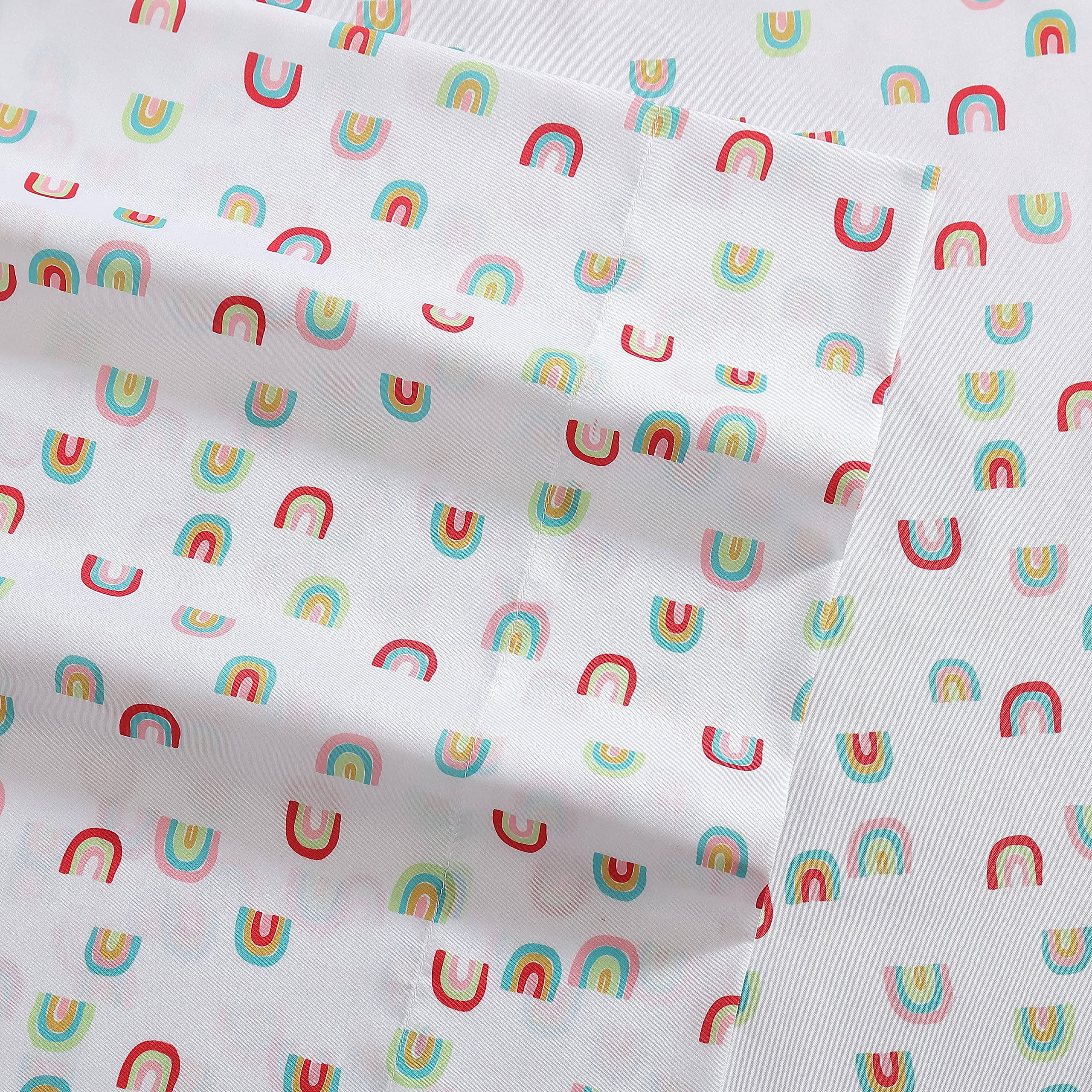 Eddie Bauer Kids - Twin Xl Sheets, Stain Resistant Kids Bedding, Ideal For Toddler Bedding Set (Sunnyvale Rainbow White, Twin Xl