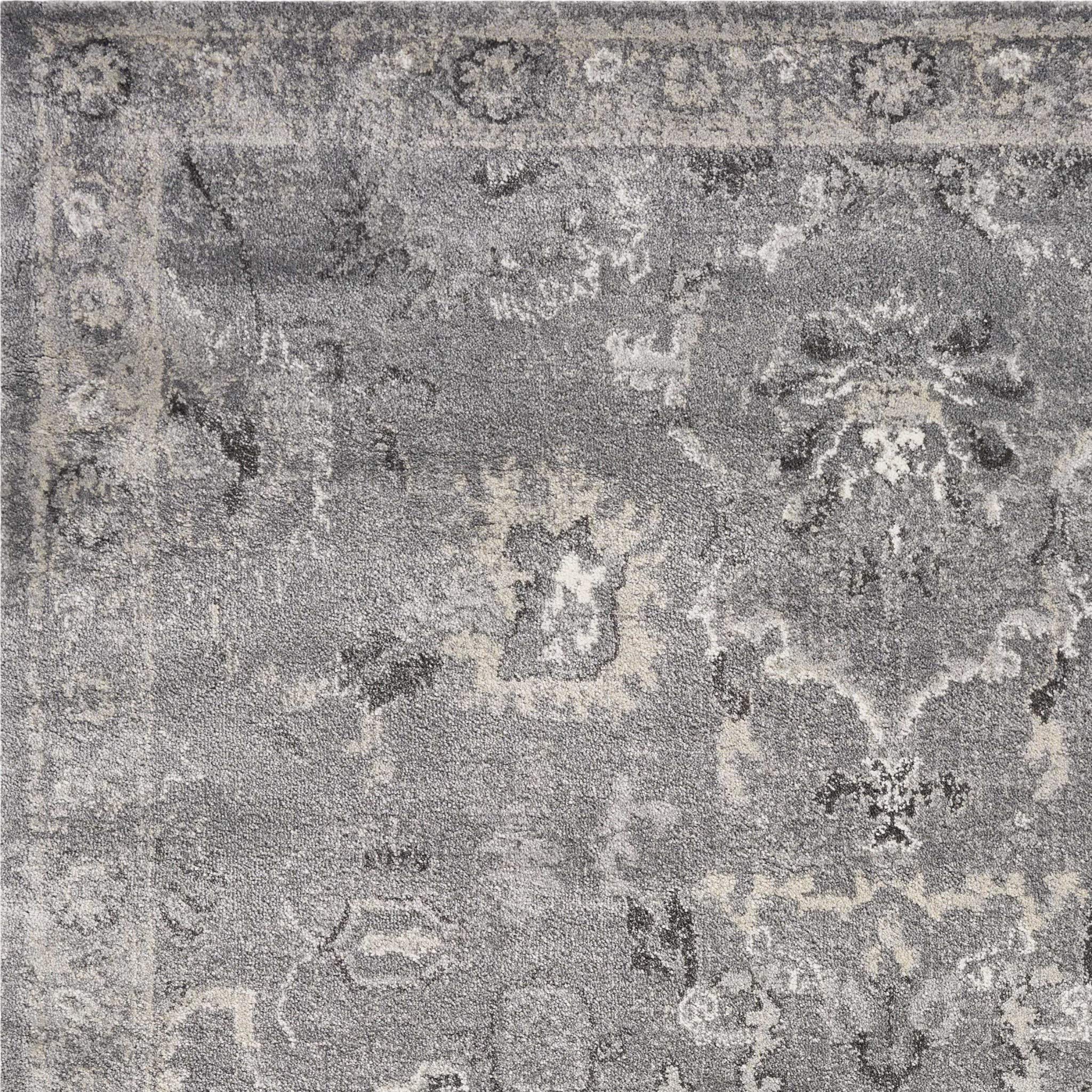 HomeRoots Decor 8'10-inch x 13' Polypropylene Grey Area Rug