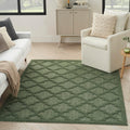 Nourison Easy Care Indoor/Outdoor Green 4' X 6' Area Rug, Easy Cleaning, Non Shedding, Bed Room, Living Room, Dining Room, Backyard, Deck, Patio (4X6)