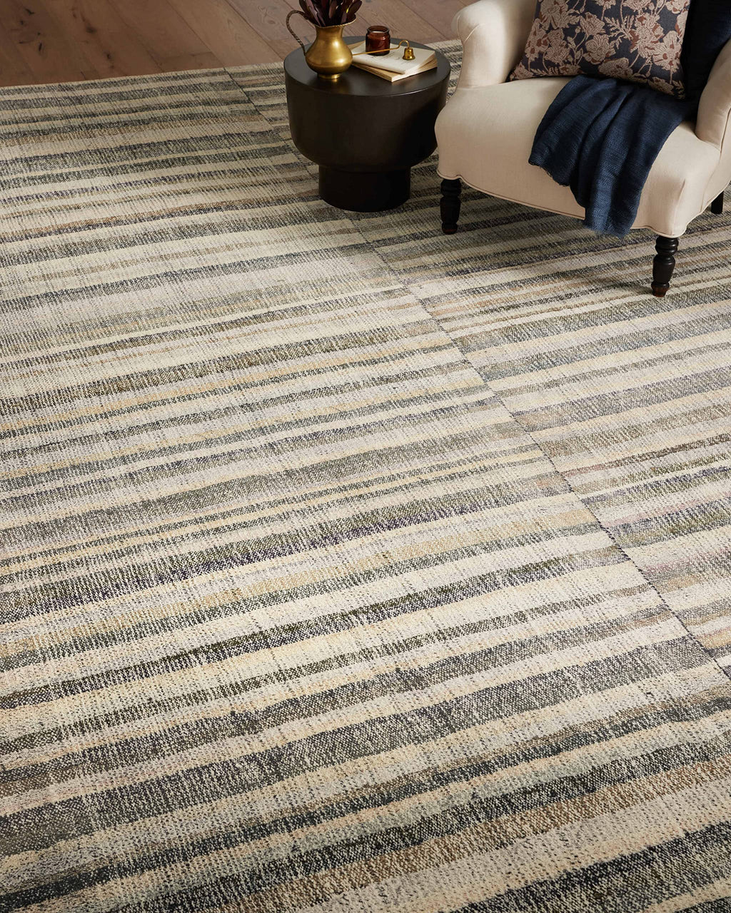 Loloi Chris Loves Julia X Humphrey Collection, Natural & Moss 2'-3'' X 11'-6'' Area Rug - Plaid Accent Rugs For Living Room, Bed