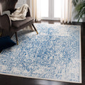SAFAVIEH Evoke Collection 3 x 5 Ivory / Navy EVK256N Oriental Distressed Non-Shedding Living Room Bedroom Accent Rug