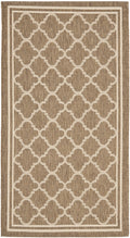 SAFAVIEH Courtyard Collection 2 x 37 Brown/Bone CY6918 Trellis Indoor/ Outside Waterproof Easy cleansingPatio Backyard Mudroom