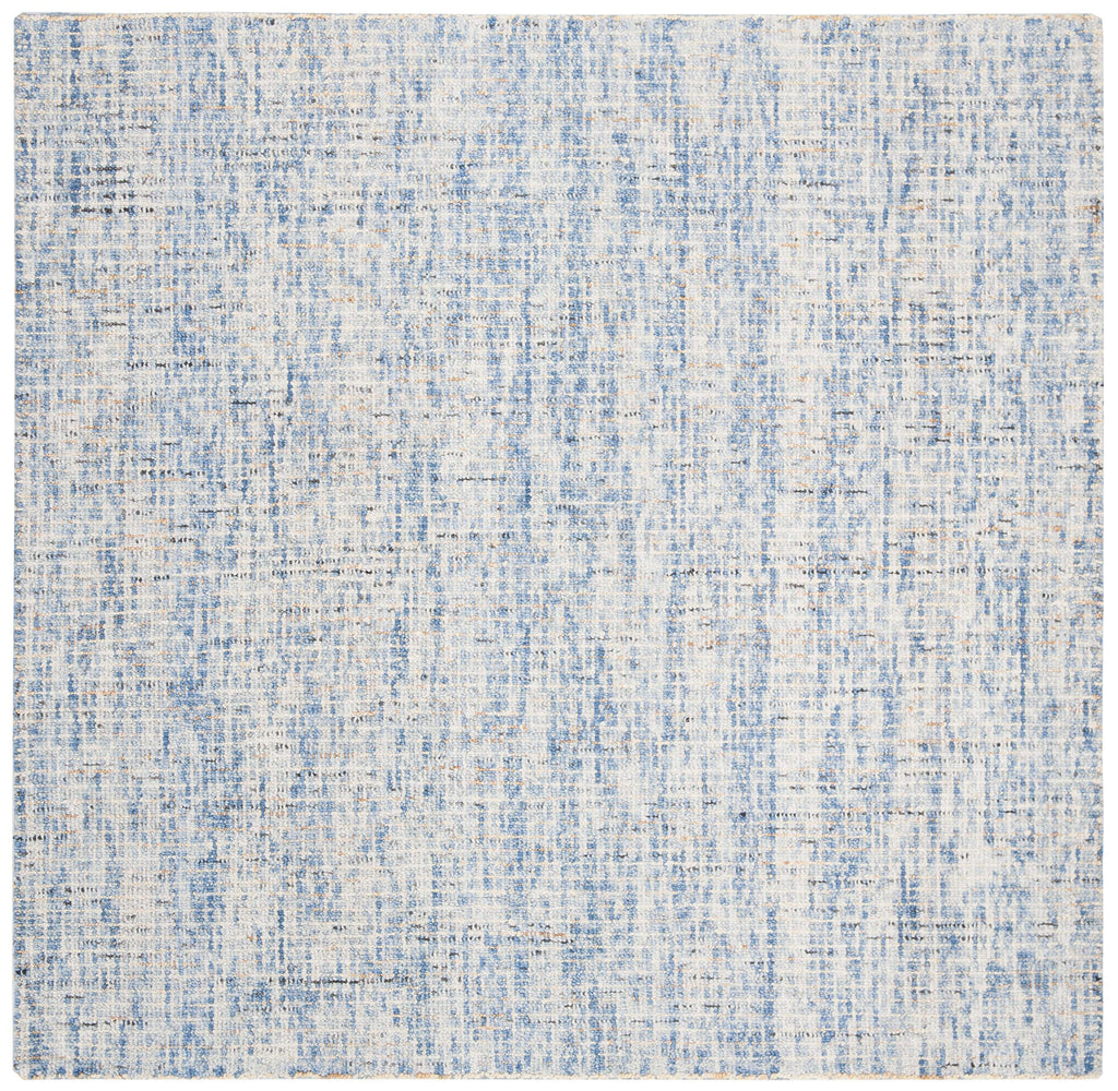 Safavieh Abstract Collection 8' Square Dark Blue/Rust Abt468C Handmade Premium Wool Area Rug