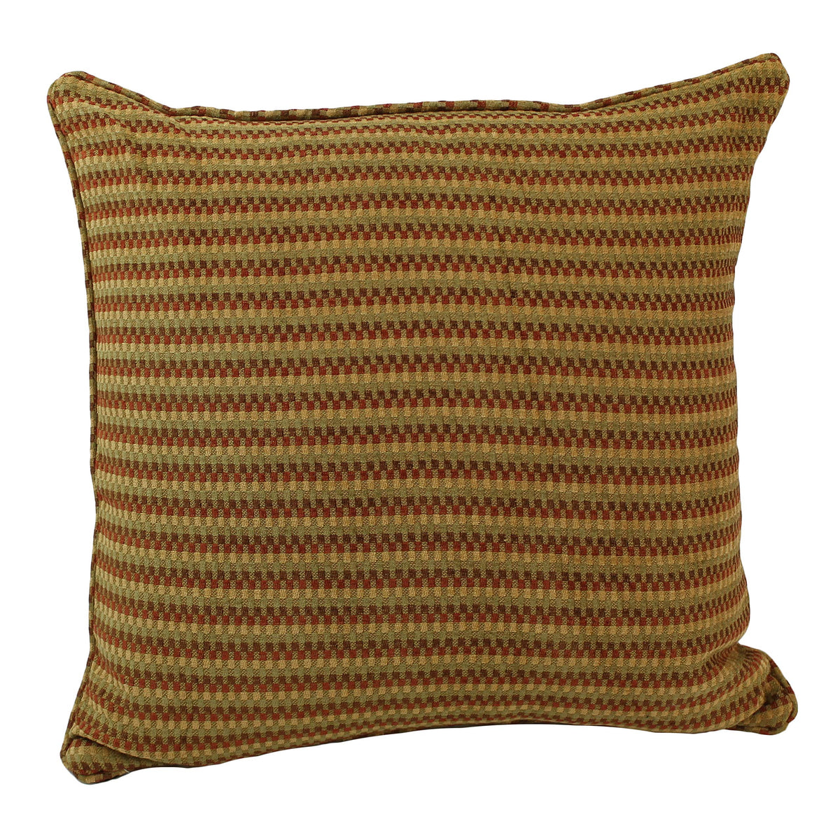 Blazing Needles Corded Square Jacquard Chenille Throw Pillow, 25&quot;, Golden Auburn Damask