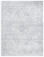 Safavieh Brentwood Collection Area Rug - 10' X 13', Light Grey & Ivory, Medallion Distressed Design, Non-Shedding & Easy Care, I