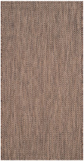 Safavieh Courtyard Collection Accent Rug - 2'3' X 5', Brown & Beige, Non-Shedding & Easy Care, Indoor/Outdoor & Washable-Ideal