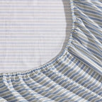 Eddie Bauer - Full Sheets, Cotton Percale Bedding Set, Crisp & Cool Home Decor (Ticking Stripe Navy/Green, Full)