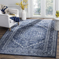 SAFAVIEH Adirondack Collection Accent Rug - 3 x 5, Navy & Ivory, Oriental Medallion Design, Non-Shedding & Easy Care, Ideal fo