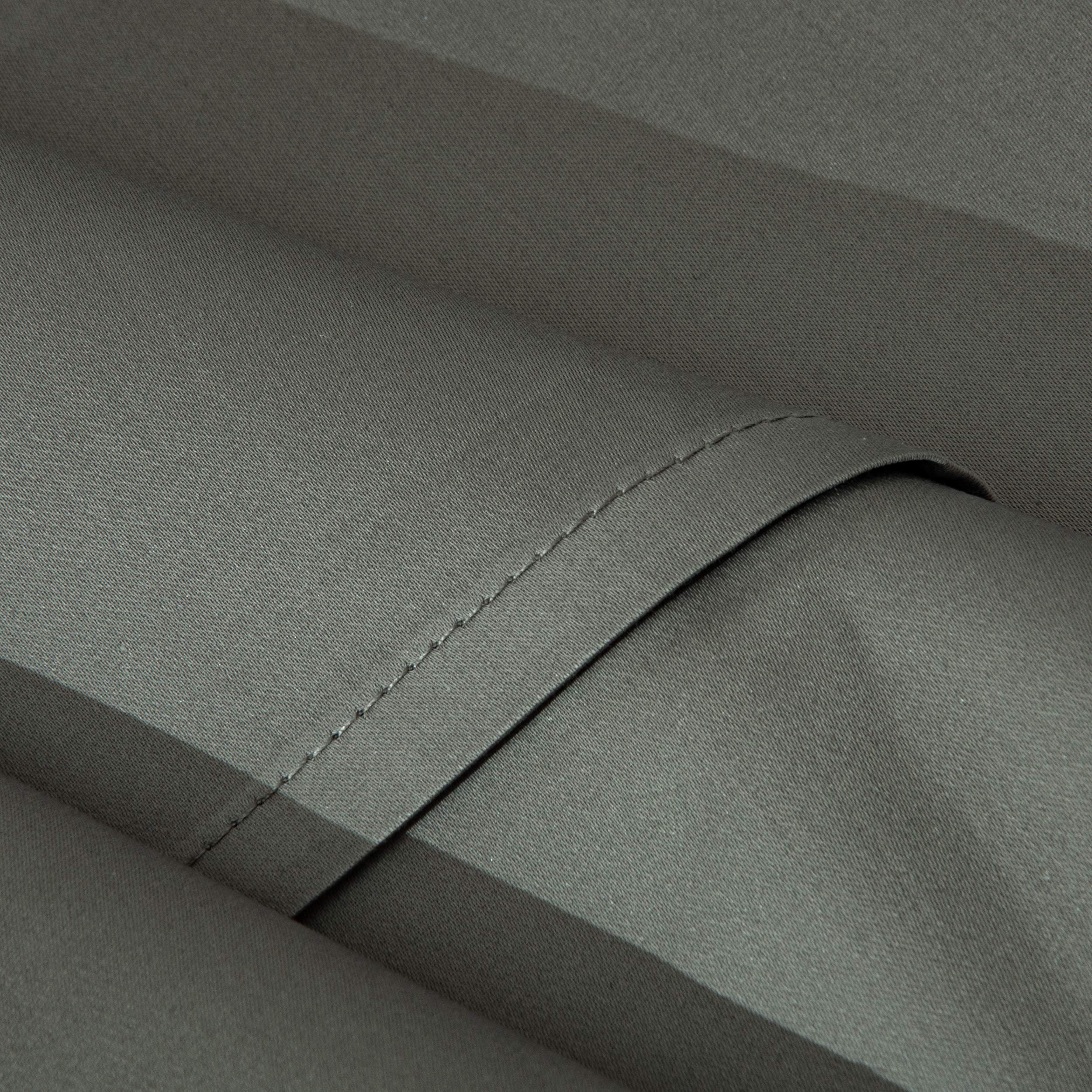 Ntbay 2 Pack 500 Thread Count 100% Egyptian Cotton Euro Pillow Shams, Super Soft And Breathable European Throw Pillow Covers, Square Pillow Cases, 26X26 Inches, Dark Grey