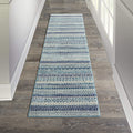 Nourison Passion Bohemian Navy Blue 22 x 76 Area Rug, Easy Clean, Non Shedding, Bed Room, Living Room, Dining Room, Kitchen (2