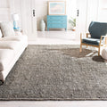 SAFAVIEH Natural Fiber Collection Area Rug - 8 Square, Light Grey, Handmade Chunky Textured Jute 0.75-inch Thick, Ideal for Hig